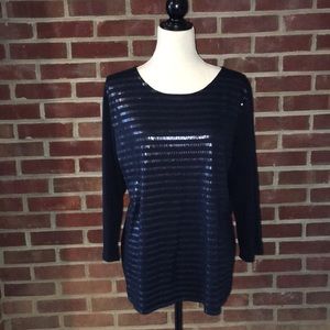 Liz Claiborne navy blouse